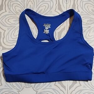East Bay Sports Bra Royal Blue Sz Med Athletic Sportswear Top Spandex